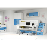 Trojlôžková poschodová posteľ Max1 200x80cm bielo modrá